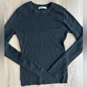 Max Mara Black Silk Cashmere Wool Sweater